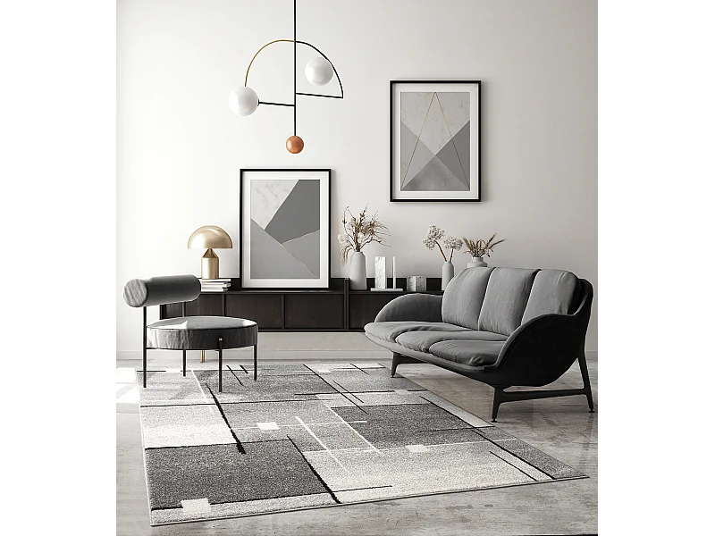 Alfombra Pearl Salón morno Pelo corto, Gris, 240 x 330 cm