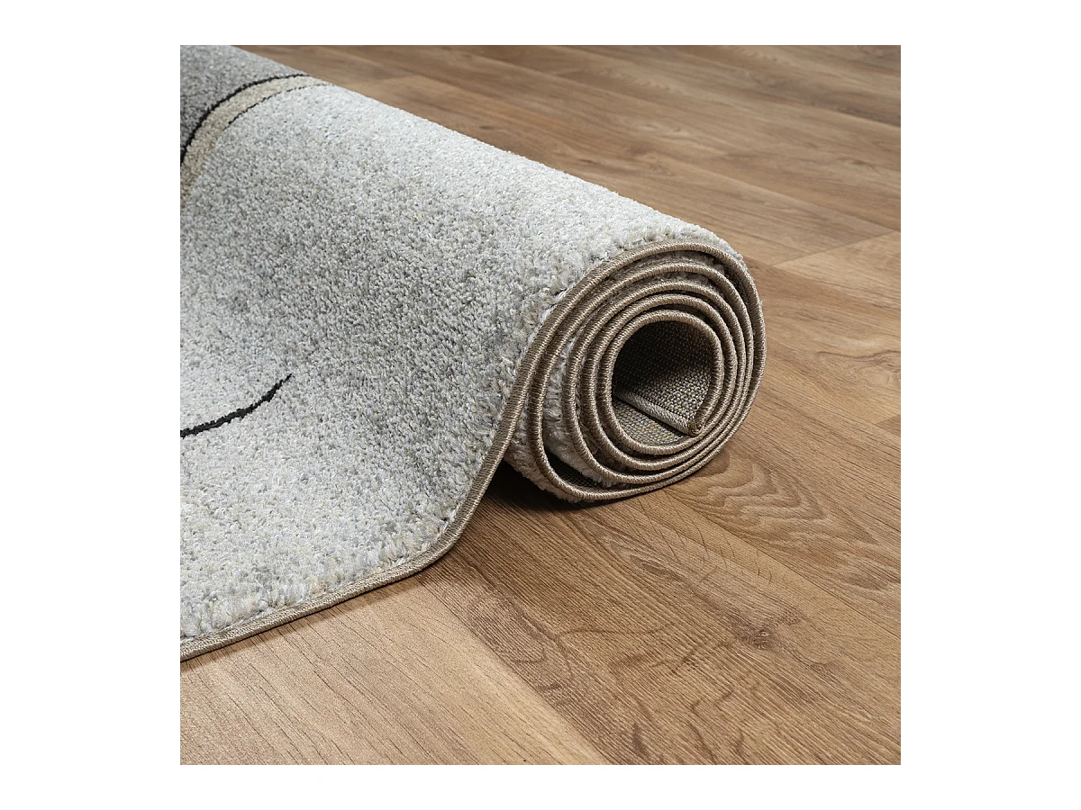 Tapis Pearl moderne salon poil court, Beige, 140 x 200 cm