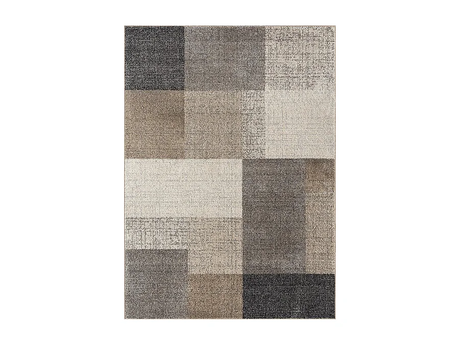 Tapis Pearl moderne salon géométrique, Beige, 200 x 280 cm