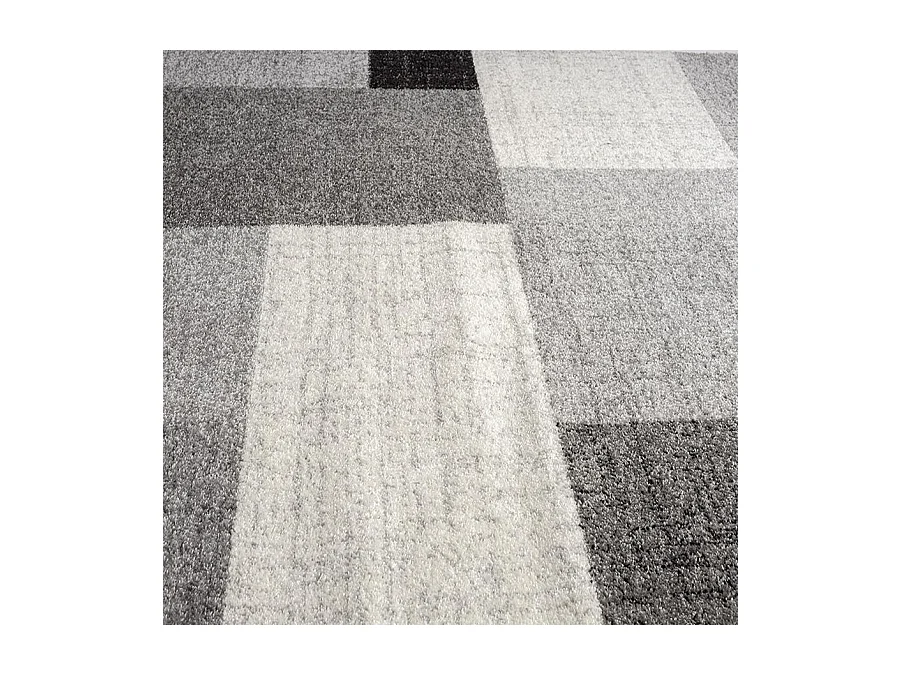 Tapis Pearl moderne salon géométrique, Gris, 160 x 220 cm