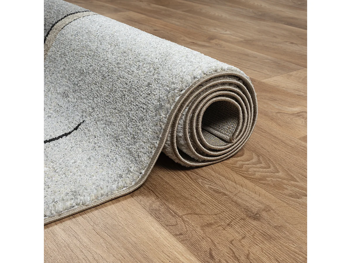 Tapis Pearl moderne salon poil court, Beige, 200 x 280 cm