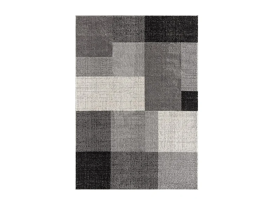 Tapis Pearl moderne salon géométrique, Gris, 200 x 280 cm