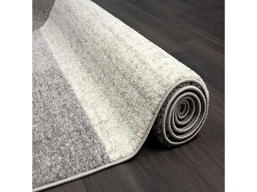 Tapis Pearl moderne salon géométrique, Gris, 200 x 280 cm