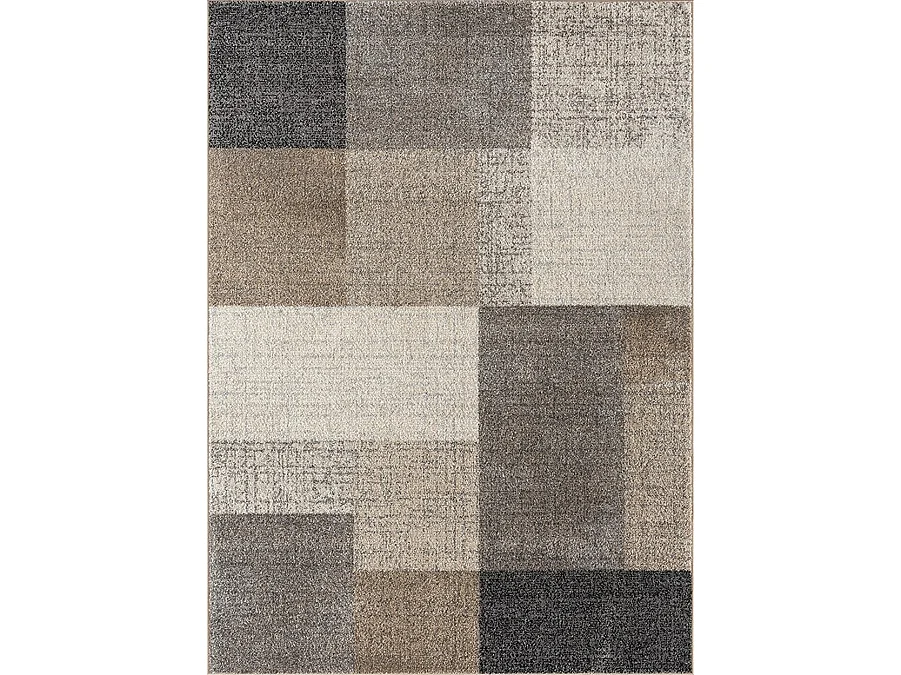 Tapis Pearl moderne salon géométrique, Beige, 80 x 140 cm