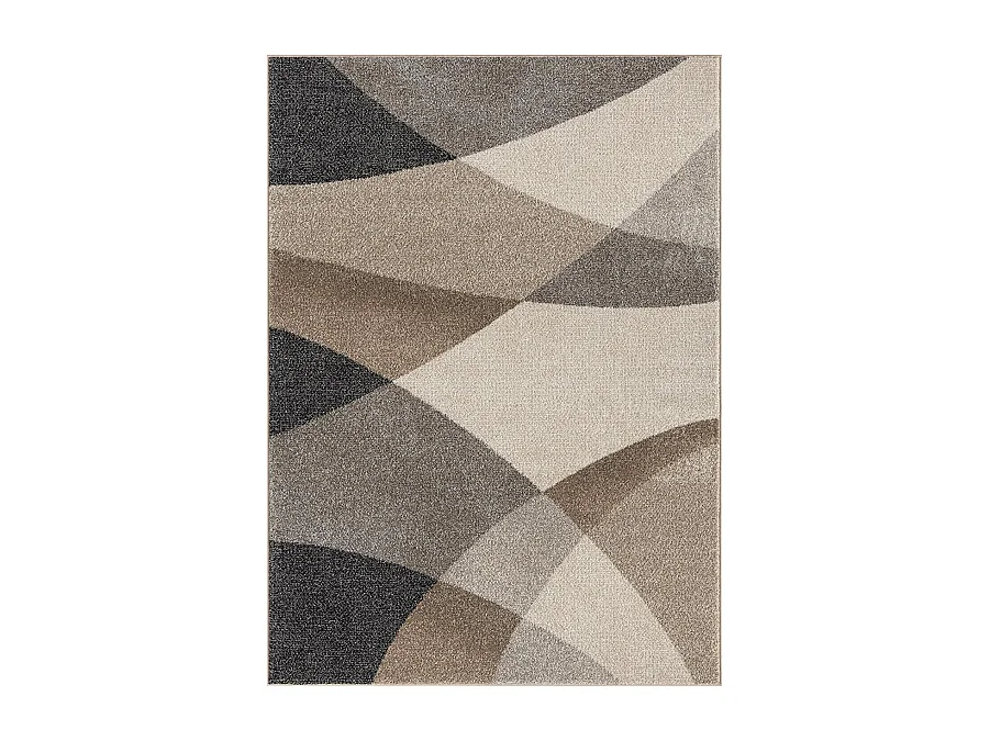 Tapis Pearl moderne salon découpe contour, Beige, 80 x 140 cm