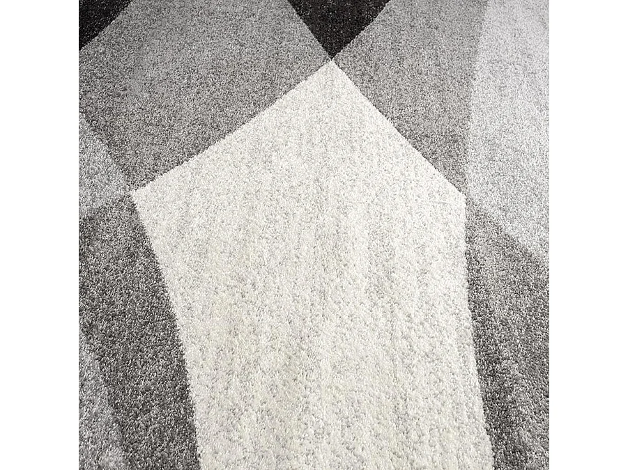 Tapis Pearl moderne salon découpe contour, Gris, 240 x 330 cm