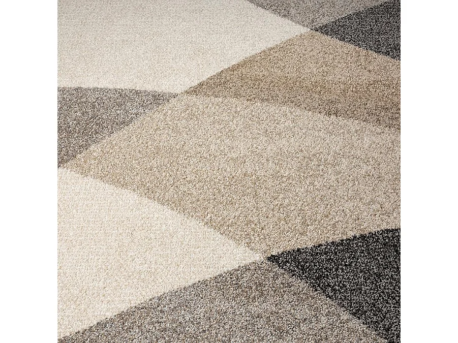 Tapis Pearl moderne salon découpe contour, Beige, 200 x 280 cm