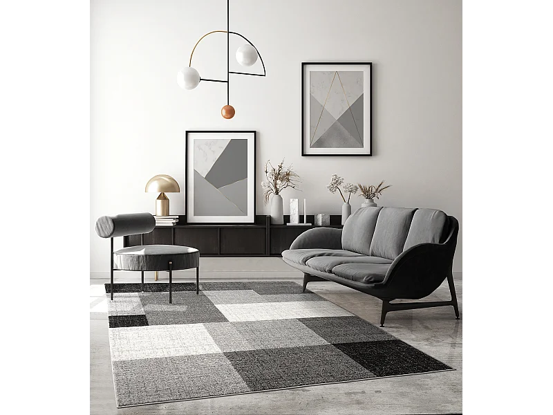 Teppich Pearl Modern Wohnzimmer Geometrisch, Grau, 140 x 200 cm