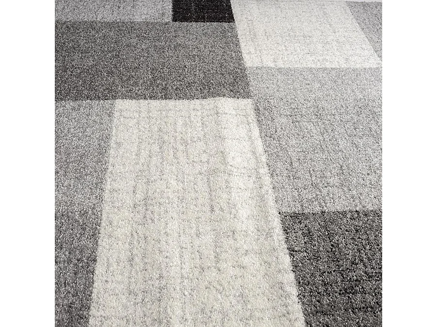 Tapis Pearl moderne salon géométrique, Gris, 240 x 330 cm