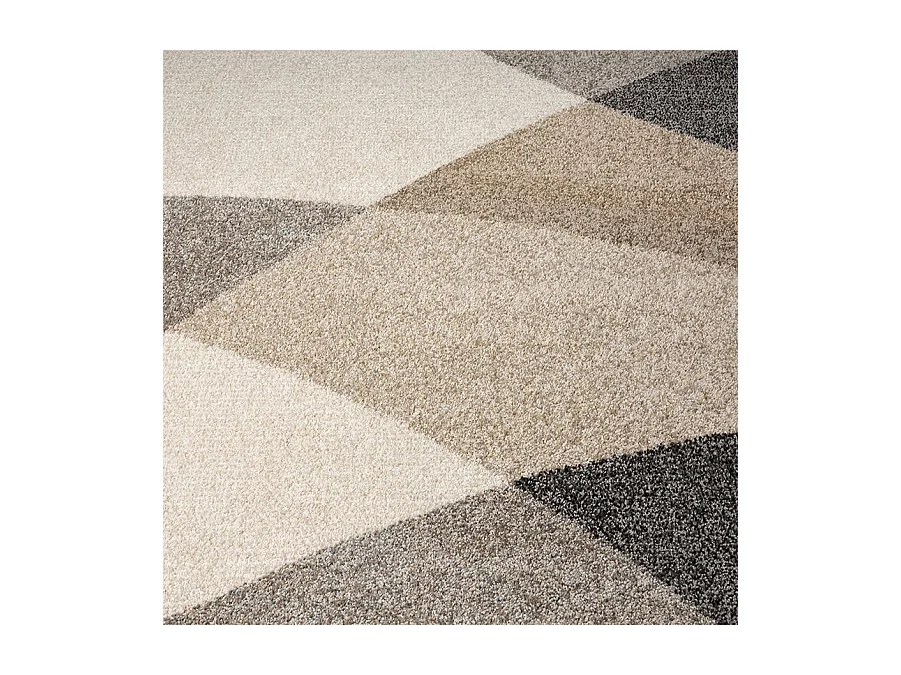 Tapis Pearl moderne salon découpe contour, Beige, 140 x 200 cm