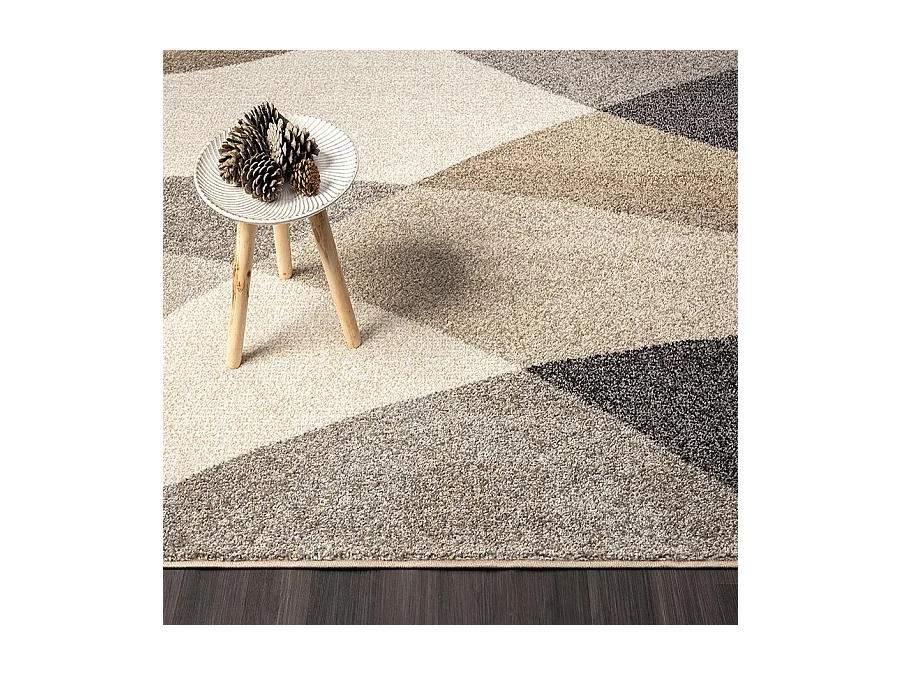 Alfombra Pearl Salón morno Corte contorno, Beige, 140 x 200 cm