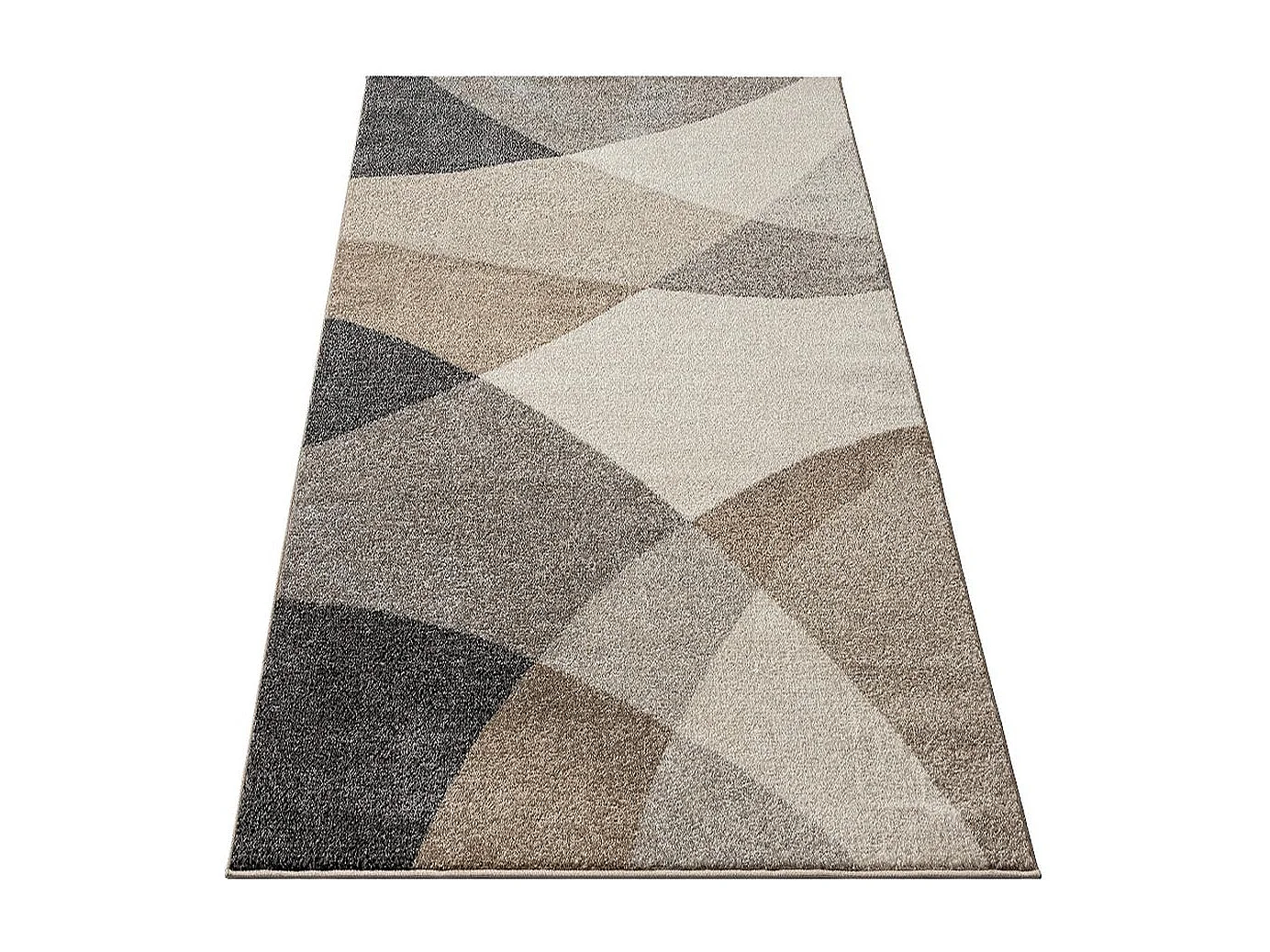 Tapis Pearl moderne salon découpe contour, Beige, 140 x 200 cm