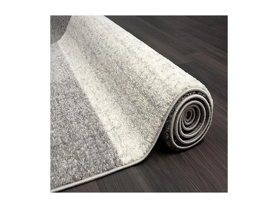 Tapis Pearl moderne salon géométrique, Gris, 120 x 160 cm