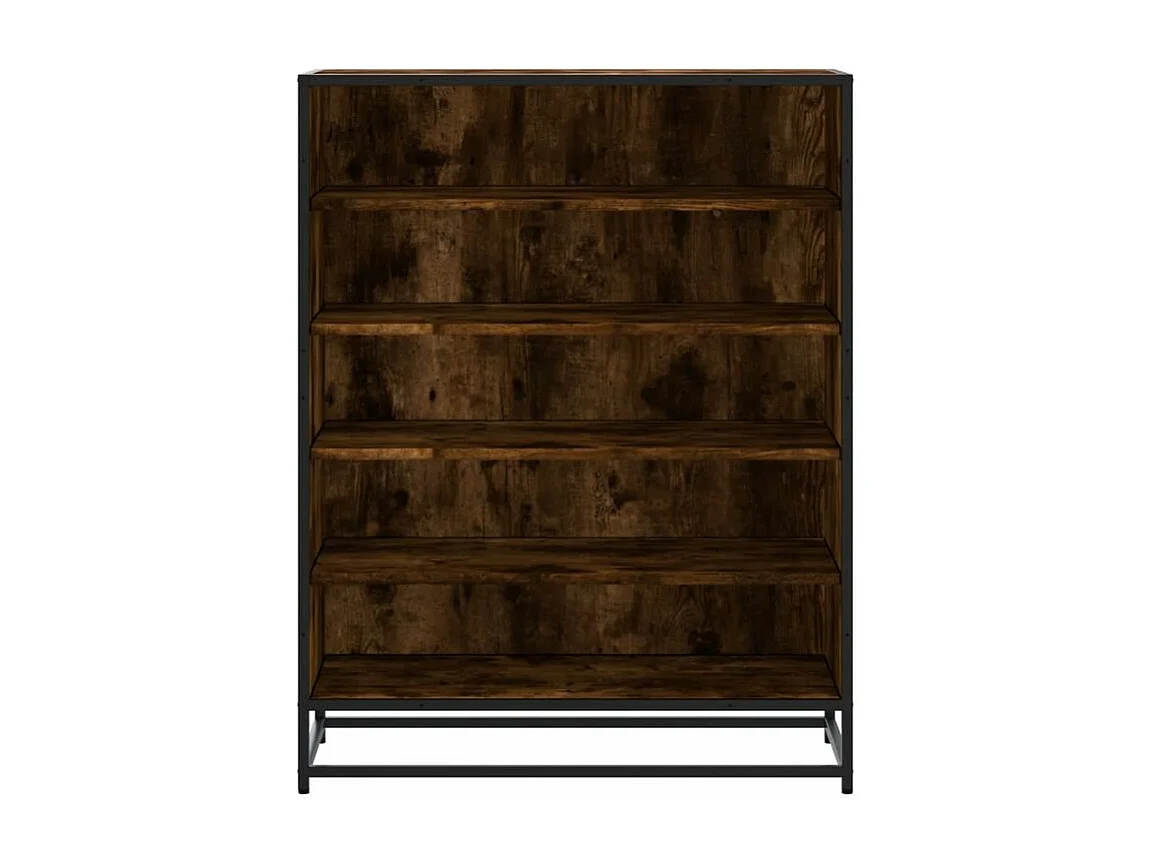 Meuble à chaussures chêne fumé bois d'ingénierie et métal