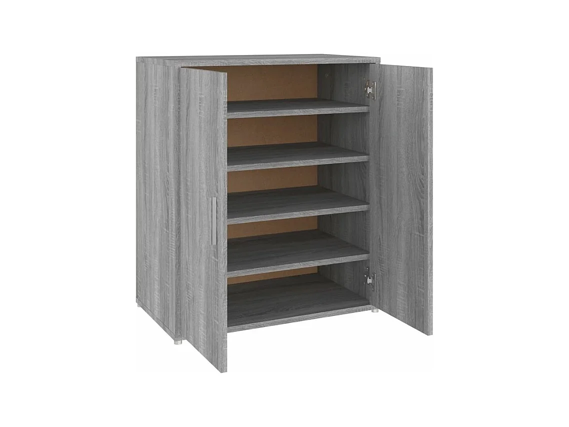 Meuble à chaussures Linka H 70cm – Design élégant et pratique-Couleur Chêne gris