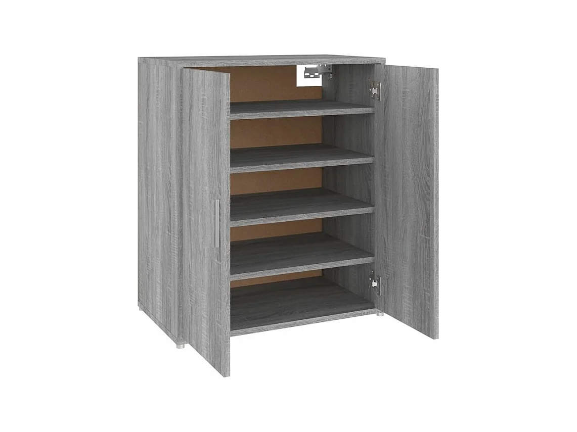 Meuble à chaussures Linka H 70cm – Design élégant et pratique-Couleur Chêne gris