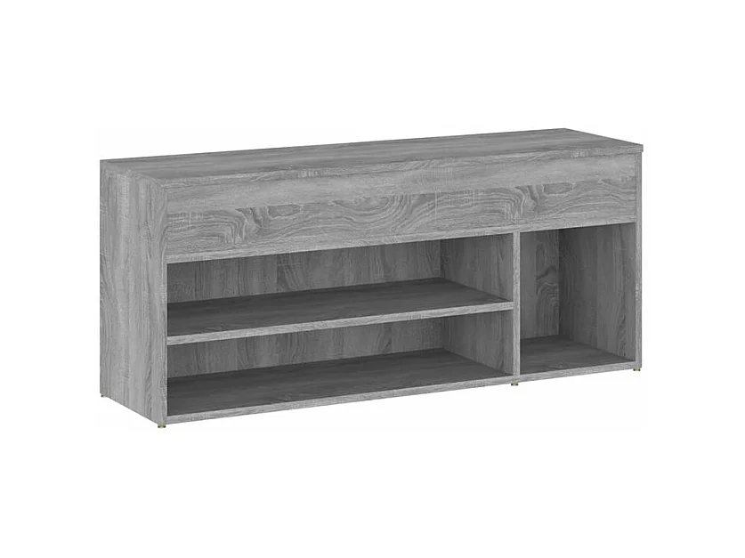 Banc à chaussures Sonoma gris 105x30x45 Bois d'ingénierie