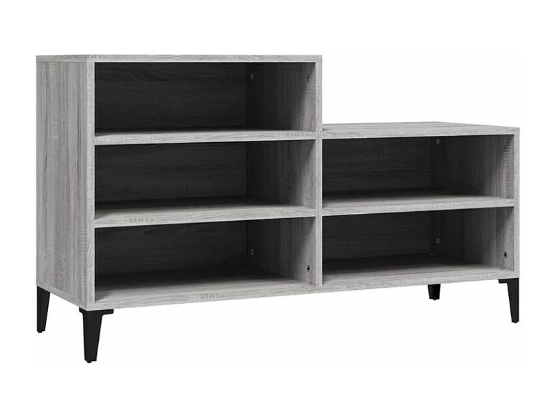 Armoire à chaussures Sonoma gris 102x36x60 Bois d'ingénierie
