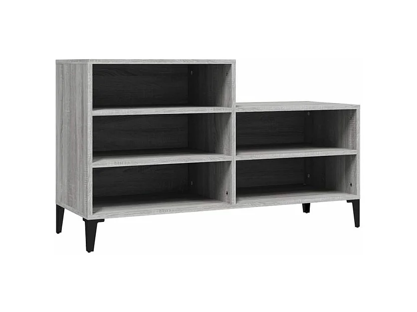 Armoire à chaussures Sonoma gris 102x36x60 Bois d'ingénierie