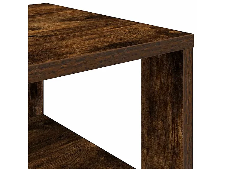 Étagère à chaussures chêne fumé 61x32x105 bois d'ingénierie