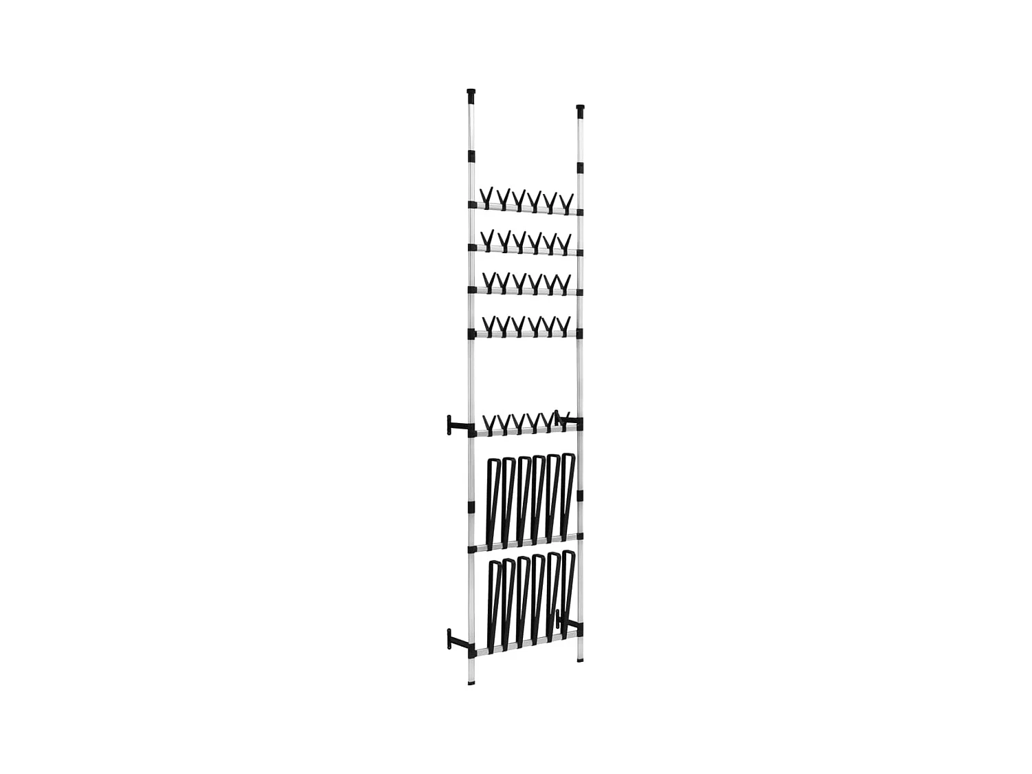 Étagère à chaussures télescopique avec barres Aluminium 3