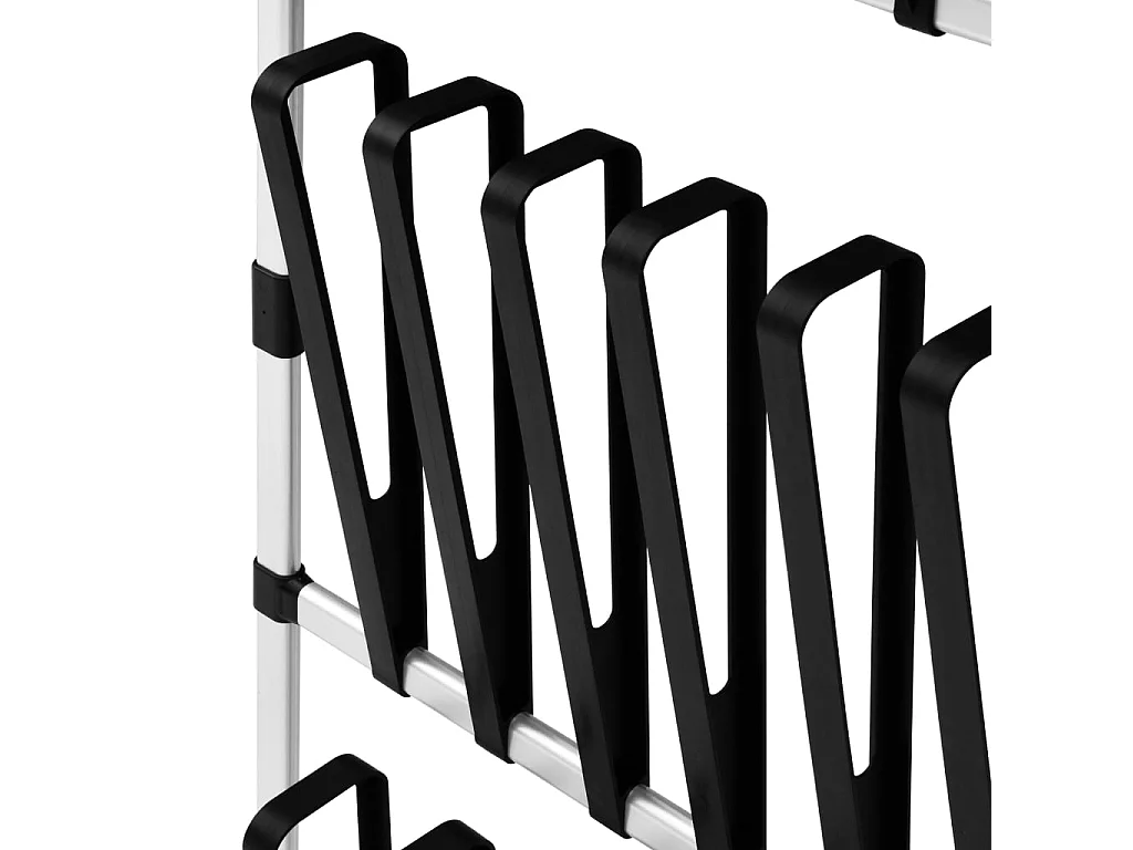 Étagère à chaussures télescopique avec barres Aluminium 3
