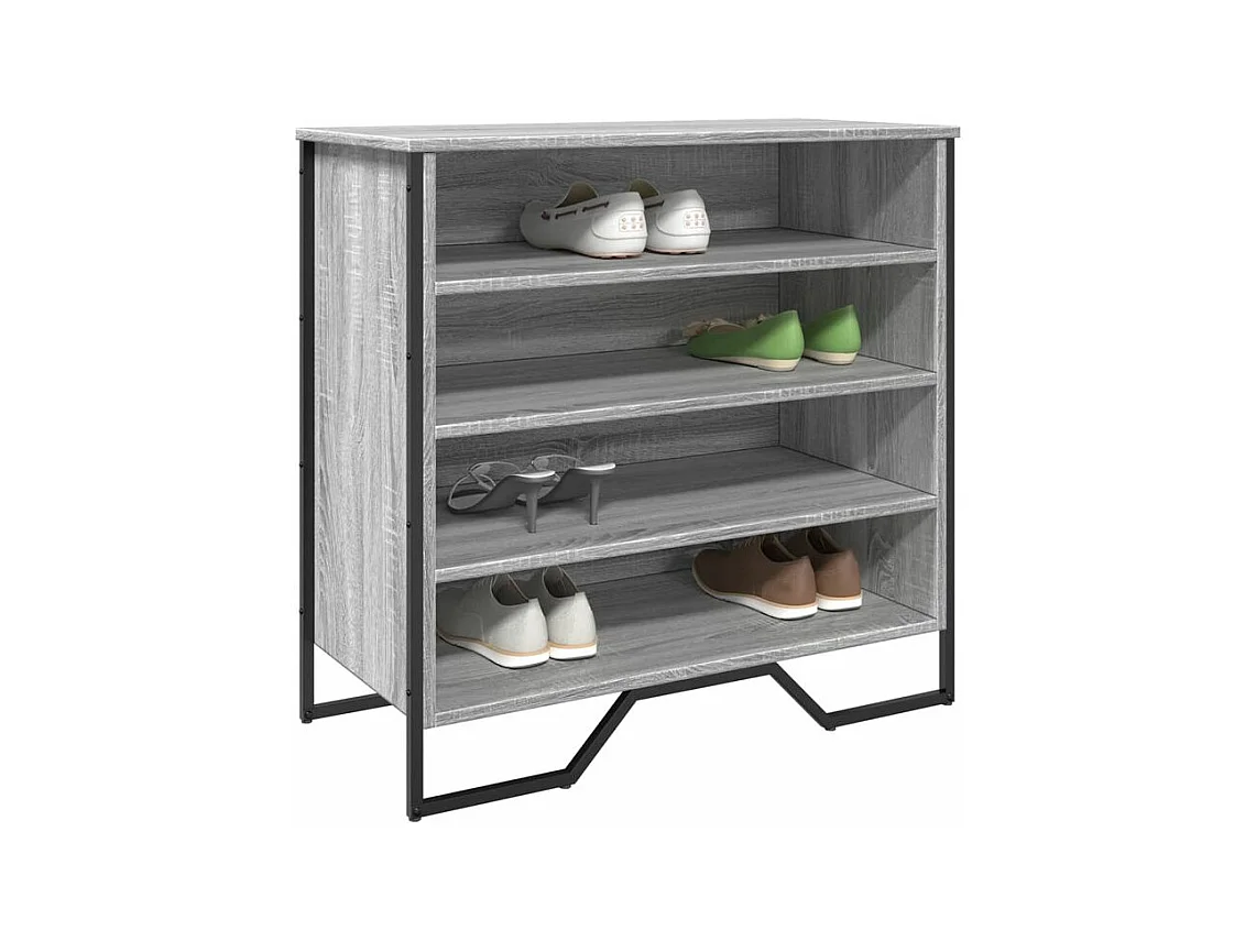 Armoire à chaussures sonoma gris 80x38x78 bois d'ingénierie