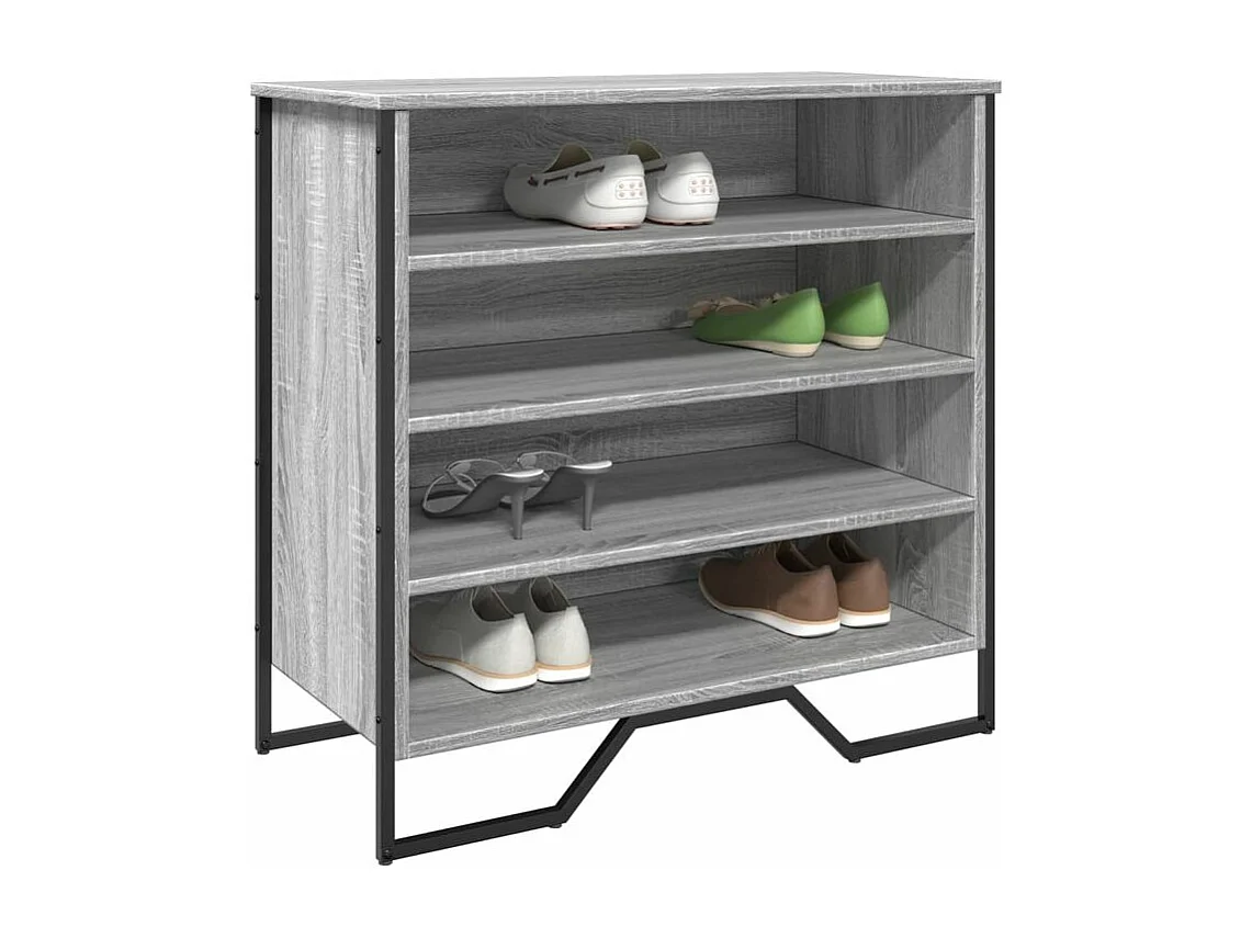 Armoire à chaussures sonoma gris 80x38x78 bois d'ingénierie