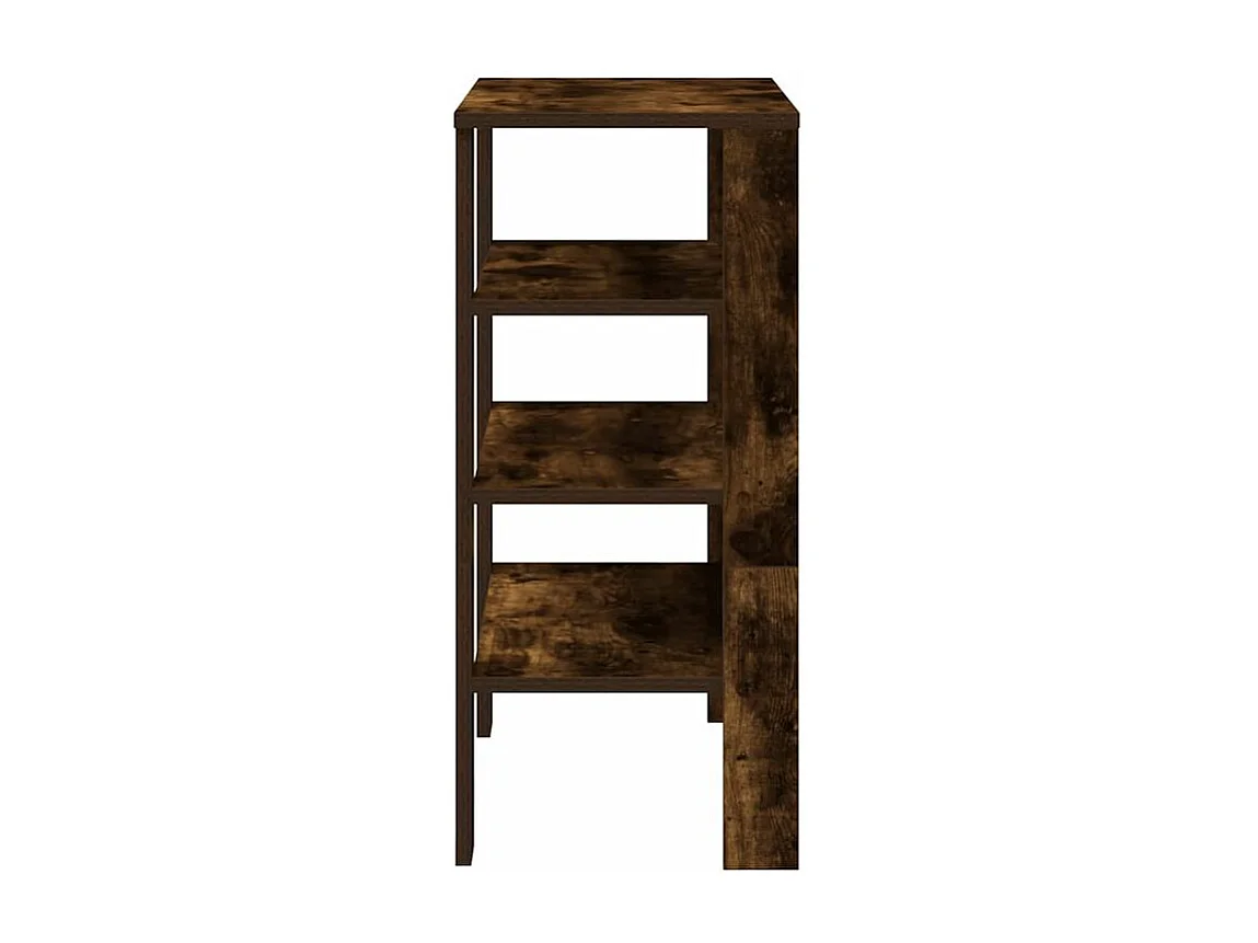 Étagère à chaussures chêne fumé 61x32x70 bois d'ingénierie