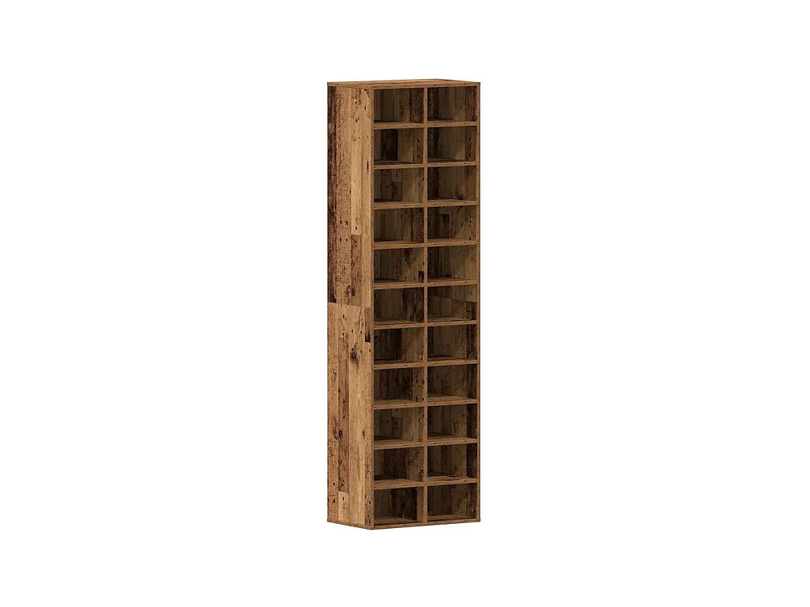 Armoire à chaussures vieux bois 54x34x183 bois ingénierie