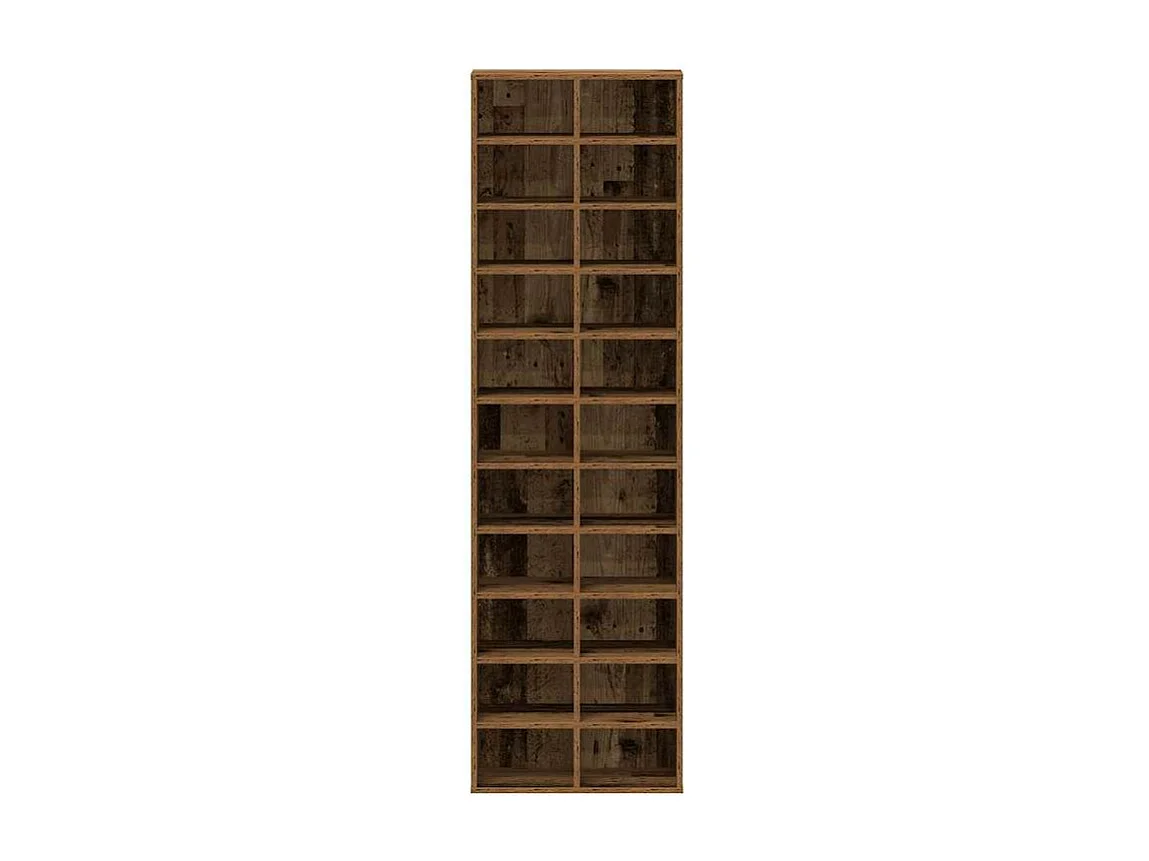 Armoire à chaussures vieux bois 54x34x183 bois ingénierie