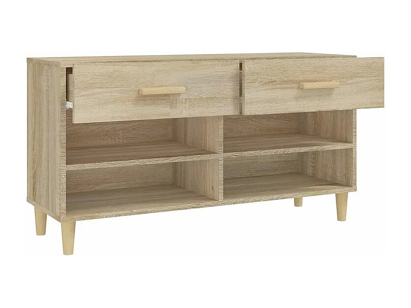Armoire à chaussures Chêne sonoma 102x35x55 Bois d'ingénierie