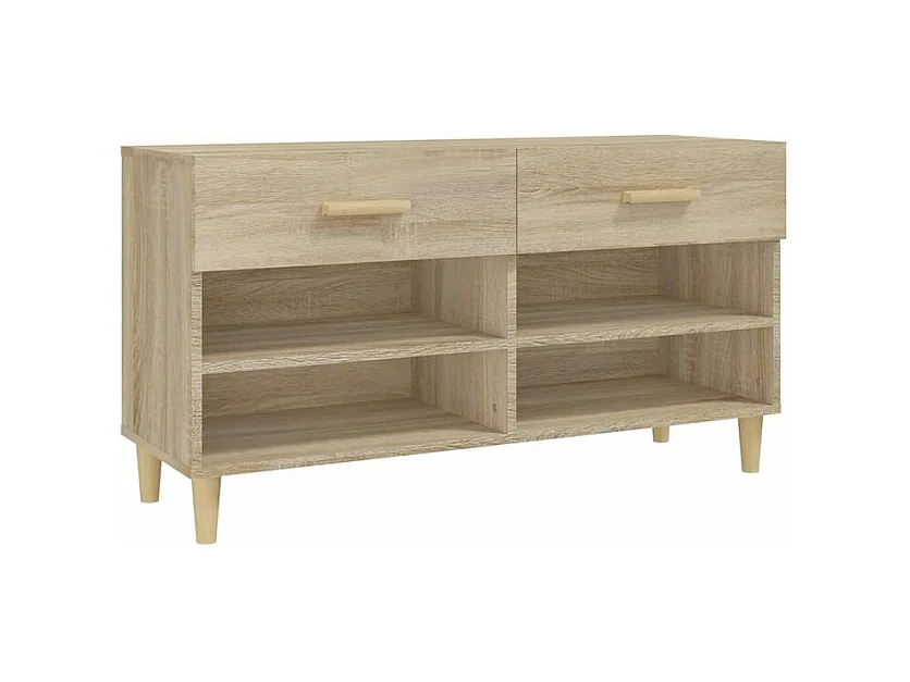 Armoire à chaussures Chêne sonoma 102x35x55 Bois d'ingénierie