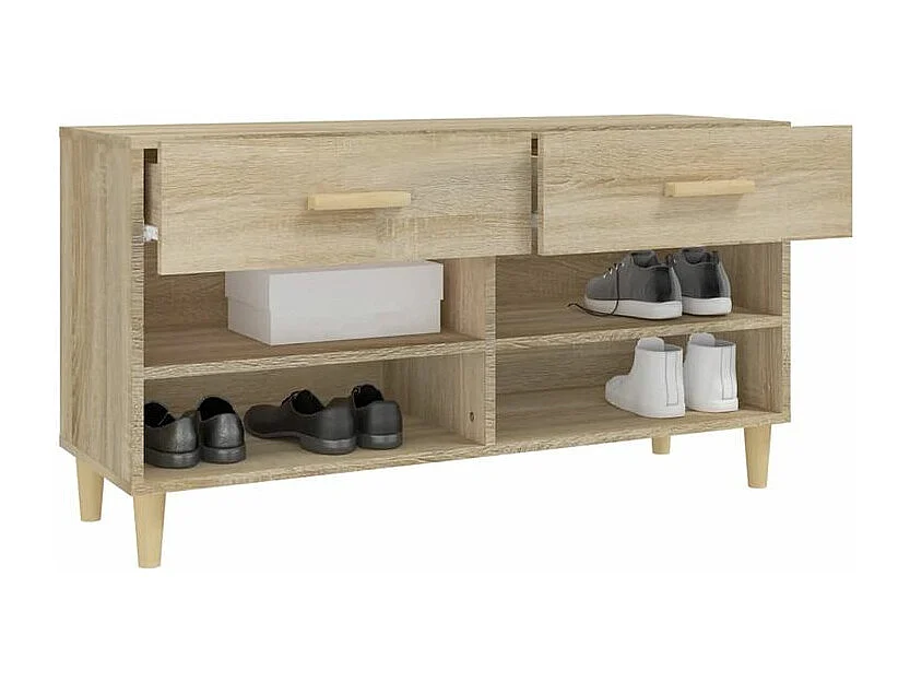 Armoire à chaussures Chêne sonoma 102x35x55 Bois d'ingénierie