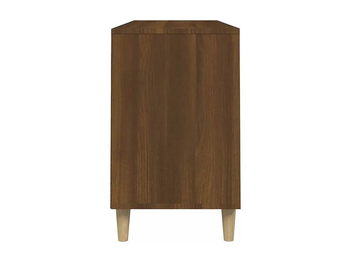 Meuble à chaussures Briko – Style et rangement optimal-Couleur Noyer-Modèle de pieds Naturel