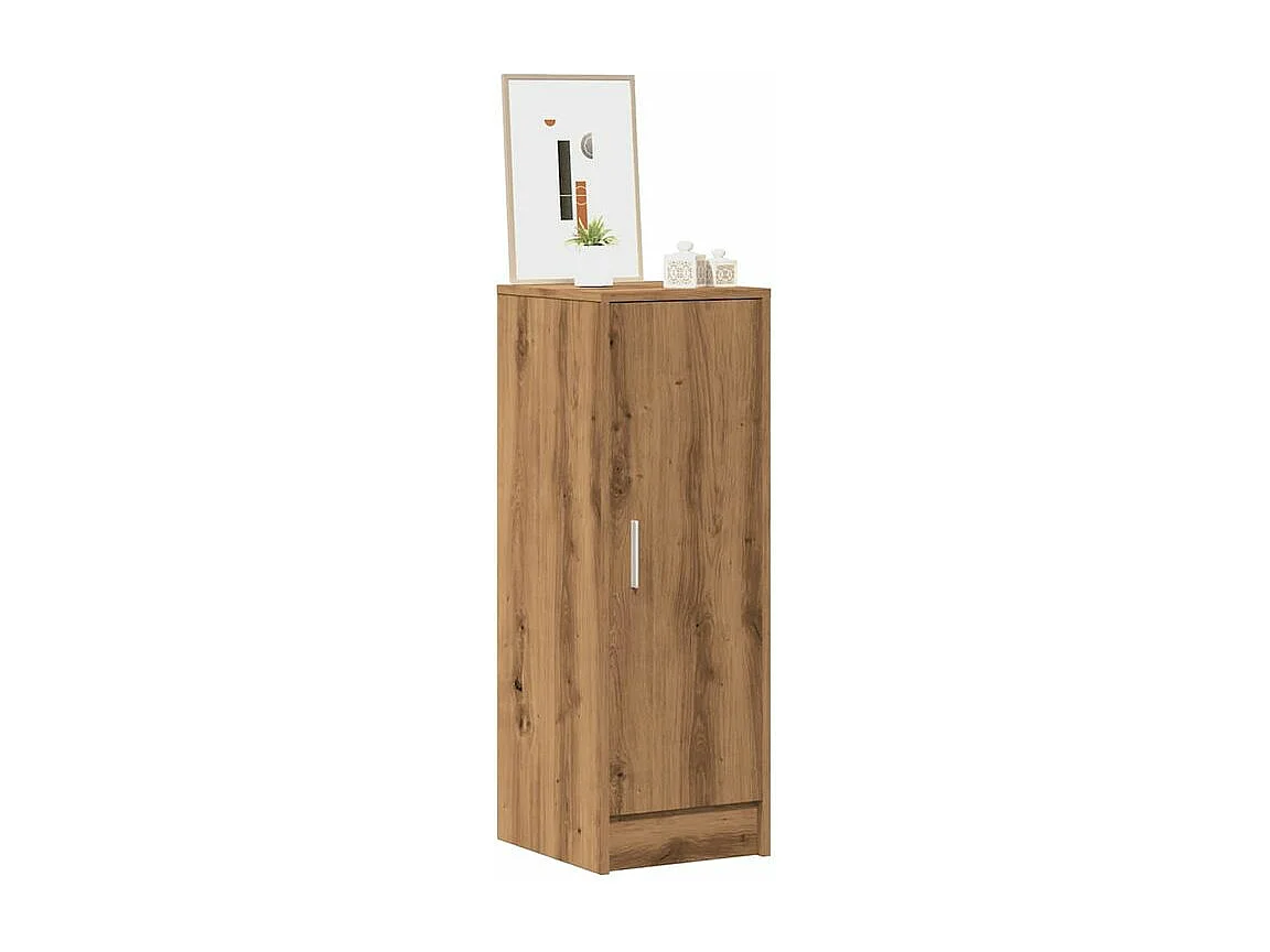 Armoire à chaussures en bois Kompo L32xP35xH92 - Sobre et discréte-Couleur Marron clair