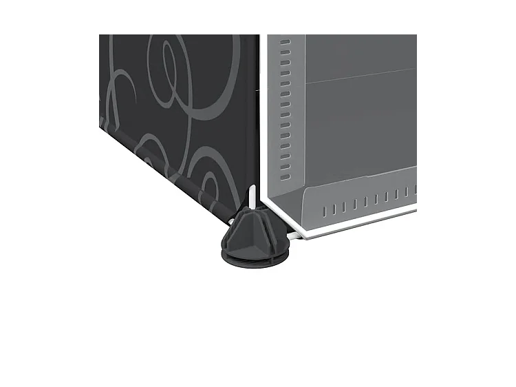 Cubes de rangement 9 pcs avec portes noir PP