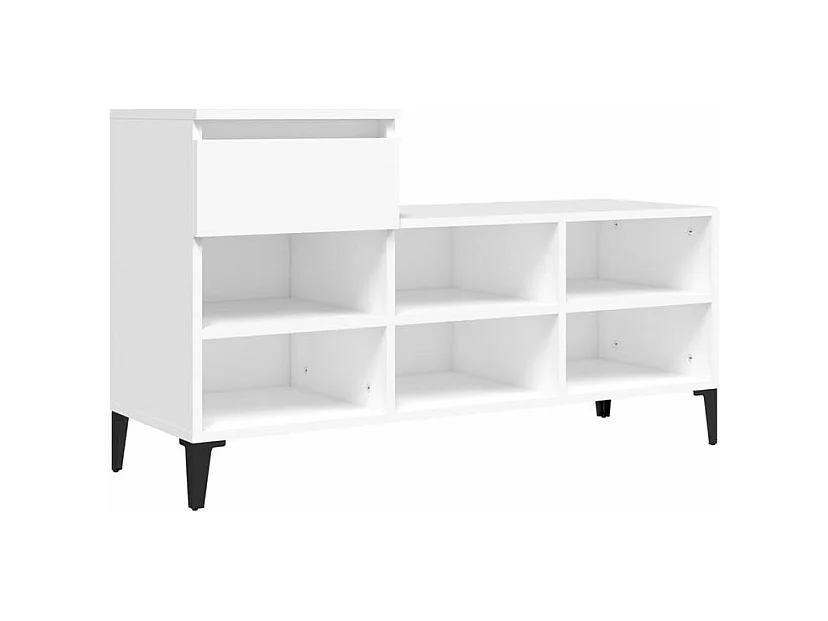 Armoire à chaussures Blanc 102x36x60 Bois d'ingénierie