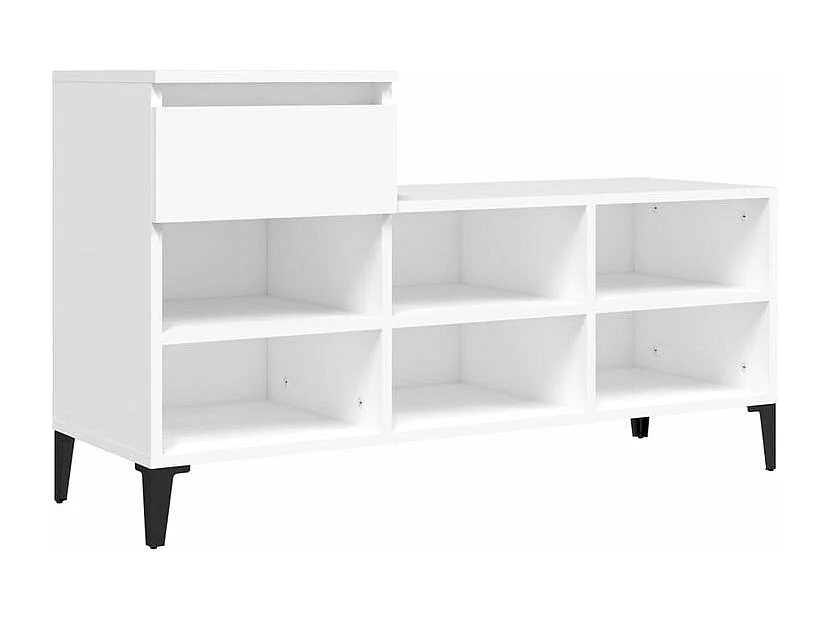 Armoire à chaussures Blanc 102x36x60 Bois d'ingénierie