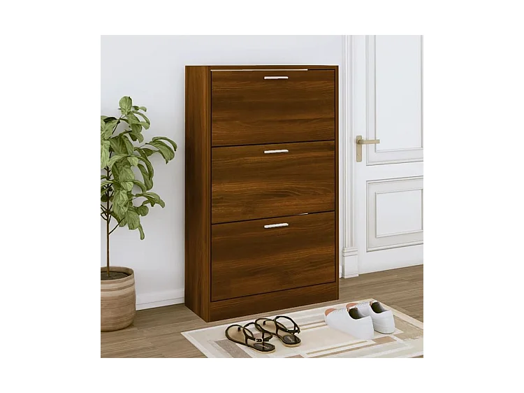 Armoire à chaussures Chêne marron 63x24x103 Bois d'ingénierie