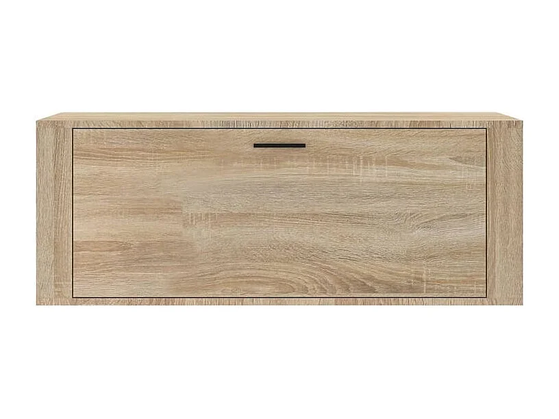 Armoire à chaussures murale en bois Luiza L100xH38xP35 – Élégance et fonctionnalité-Couleur Chêne clair
