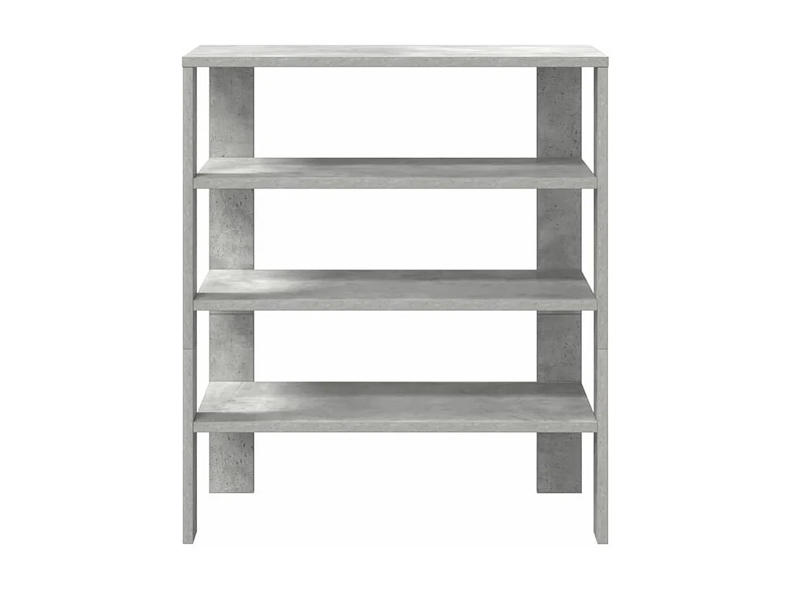 Étagère à chaussures gris béton 61x32x70 bois d'ingénierie