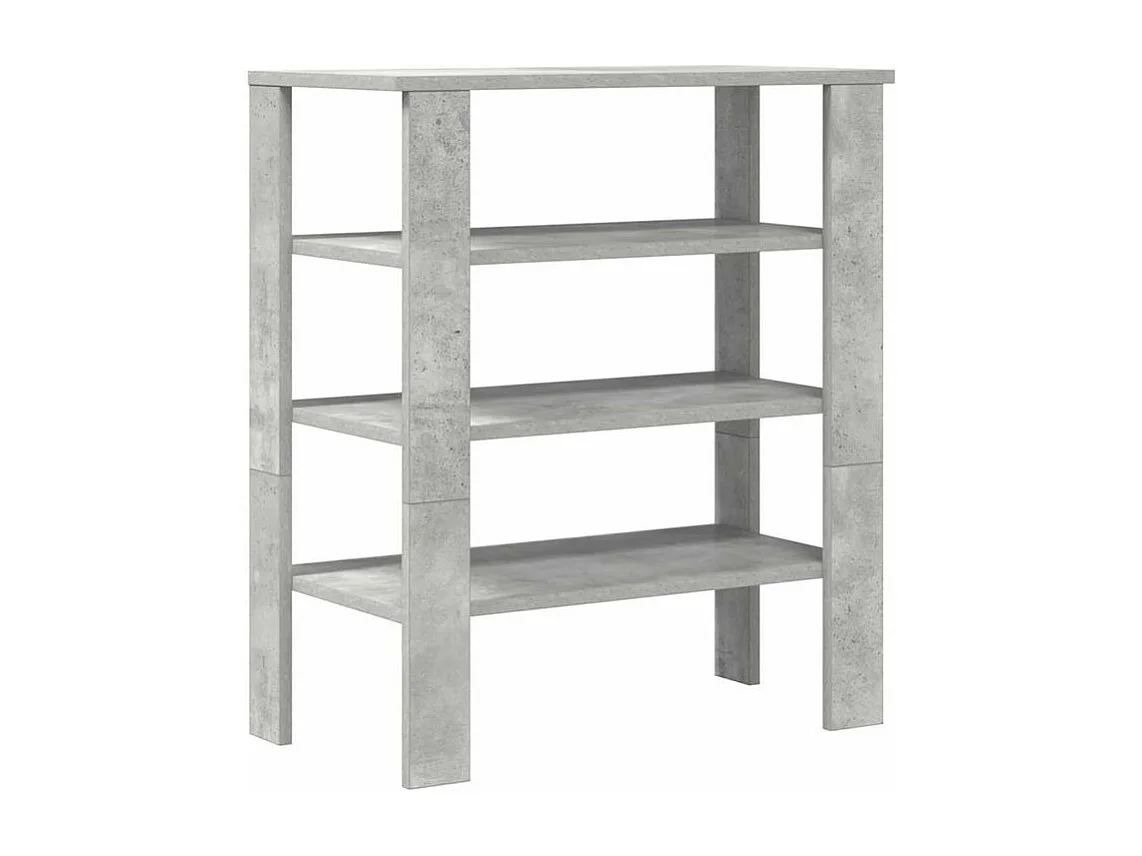 Étagère à chaussures gris béton 61x32x70 bois d'ingénierie