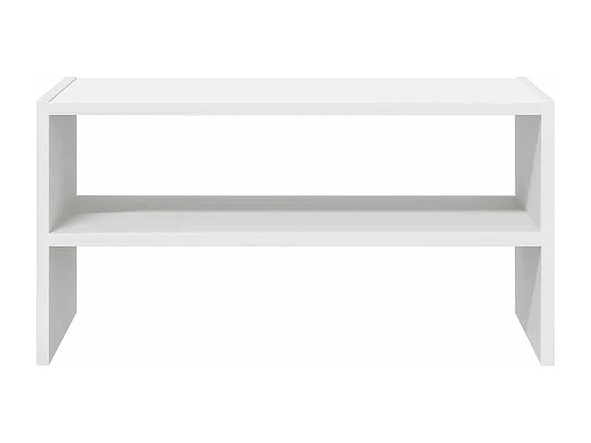 Étagère à chaussures 2 niveaux empilable – Solution Flexible et élégante pour le rangement-Couleur Blanc