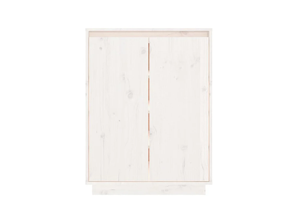 Armoire à chaussures Blanc 60x35x80 Bois de pin massif