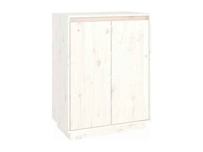 Armoire à chaussures Blanc 60x35x80 Bois de pin massif