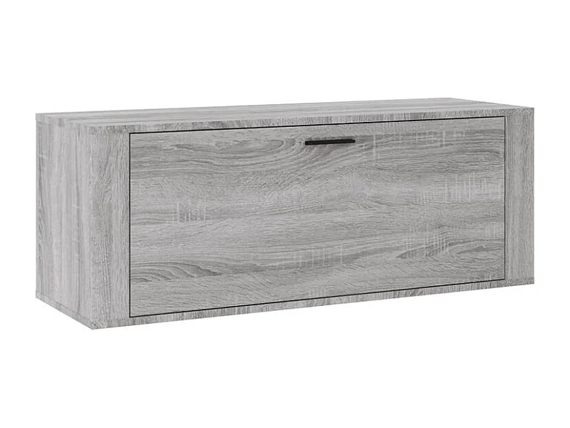 Armoire à chaussures murale en bois Luiza L100xH38xP35 – Élégance et fonctionnalité-Couleur Chêne gris