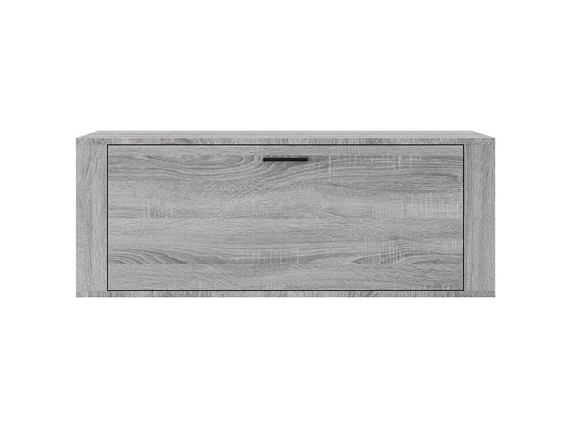 Armoire à chaussures murale en bois Luiza L100xH38xP35 – Élégance et fonctionnalité-Couleur Chêne gris