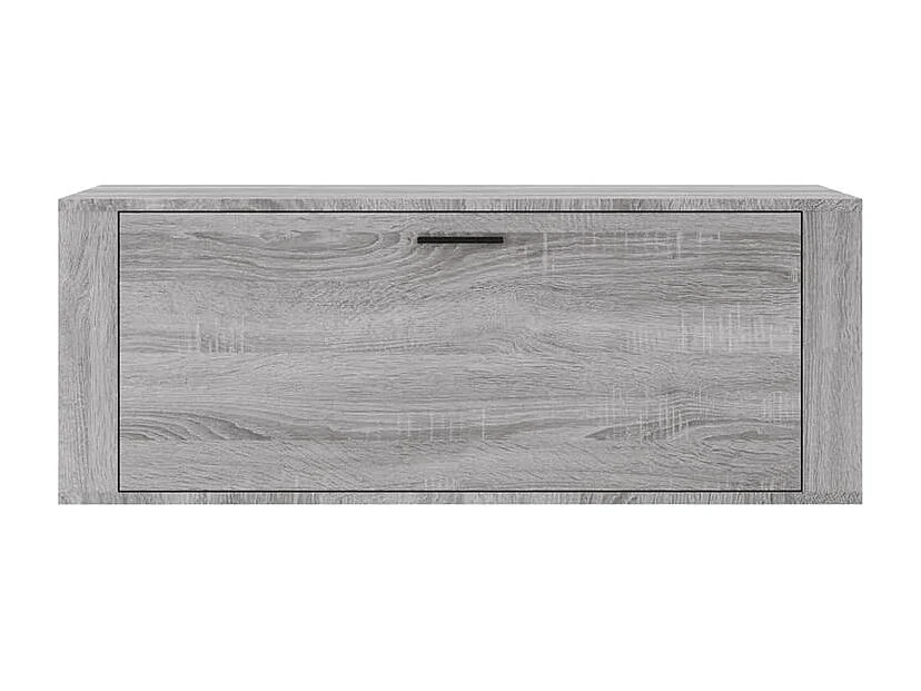Armoire à chaussures murale en bois Luiza L100xH38xP35 – Élégance et fonctionnalité-Couleur Chêne gris