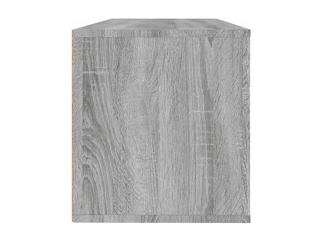 Armoire à chaussures murale en bois Luiza L100xH38xP35 – Élégance et fonctionnalité-Couleur Chêne gris
